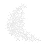 HEATSHAKING 200 Stück Kreuzkleberpartikel für Keramikfliesen Nivellierer Abstandshalter kreuzen Werkzeug Fliesenausgleichsabstandhalter klein Position Boden Wand Sport Weiß