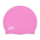 Classic Unisex Silikon Badekappe - Komfortable & Strapazierfähige Schwimmkappe für Frauen & Männer, Chlor-Schutz & Verstärkter Rand - Von LokoBatii (Rosa)