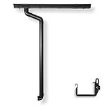 4 Home & Garden Dachrinne Kastenrinne RG 70 Komplettset mit Fallrohr bis 750cm | Typ 200 Fallrohr DN 60 | Kunststoff PVC Anthrazit (Dachlänge bis 300cm)