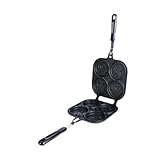 Aioneer Eierpfanne Geteilt, Geeignet Für Gas- Und Induktionsherd, Doppelseitige Antihaftbeschichtete Pfannkuchenpfanne Für Camping, Frühstück, Burger, Omelett