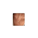 Dochais Kette Gold Silber Damen, 14K Gold/Weißgold Vergoldete Halskette Tropfen Anhänger Waterdrop Necklace Frauen Mädchen Schmuck Geschenk Weihnachten, 40-45cm Kette