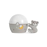 Chicco Next2Stars Nachtlicht Baby Sternenhimmel Projektor mit Plüschtier - Sternenlicht Projektor für Babybettchen, Nachtlicht mit Soundsensor, 3 Lichteffekte und Musik - 0+ Monate, Blau