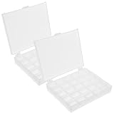 TOPBATHY 2 Stück Fächer Kunststoff Spulenbox Bobbin Aufbewahrungskasten für Nähmaschinen Teile Transparent Leicht Tragbar Robust für Nähzubehör und Handarbeitsorganisation