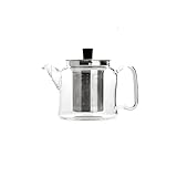 DIGJOBK Teapot Glas Teekanne Set - Koche & Mikrowelle Safe Glaskocher, geeignet für blühenden Tee und loser Blatt-Tee-Maker (400ml)