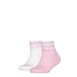 PUMA Unisex Kinder Quarter Socken, Pink / White, 31-34 EU