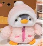 2 Süße Pinguin Plüschtiere Chubby Penguin Plüschtier und Schlüsselanhänger Super Weiches Kawaii Pinguin Plüsch Set Kuscheltiere für Mädchen und Jungen