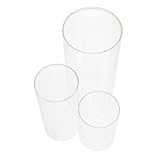 OSOLADY 3Stücke Teiliges Klare Glaszylinder Vase für Sukkulenten und Blumenarrangements Transparentes Pflanzgefäß für Dekoration und Hochzeit Höhe für Zuhause und Büro