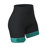 UBOHUZ Radlerhose Damen Radunterhose Atmungsaktive Mesh-Reitunterhose Gelpolster Stoßfeste Fahrradshorts Fahrradunterwäsche Für Outdoor Radsport(Black02,XL)