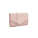 Miss Lulu Clutch Damen Wildleder-Optik Leichtgewicht Umhängetasche für Hochzeiten Partys Bälle