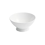 VEXDOSLE Suppenschüssel Hochfuß Ramenschüssel Chinesische Keramik Suppenschüssel Weiß Eisschale Restaurant Reisschale Mahlzeit Schüssel