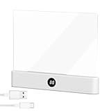 Huayeex Buch Leselampe - 18,5 X 15,3 CM | LED Buchlampe Mit 3 Farben Und Timer, Smart LED Panel Booklight, Tragbare Flaches Buchlicht Zum Lesen Im Bett Bei Nacht