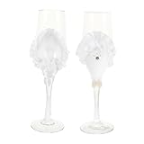 Alipis 1 Paar Hochzeits Kelchgläser Für Hochzeit Rotweinglas Braut Und Bräutigam Kelche Party Glas Kelche Weingläser Party Glasbecher Glas Kelche Für Wein Hochzeits Trinkgeschirr