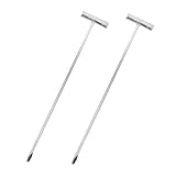 LIFKOME 2Stücke Förmige Schachthaken aus Robustem Ergonomisches Werkzeug zum von Schachtdeckeln und Kanaldeckeln für Einfache Anwendung und