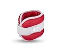 Umbro Gewichtsmanschetten - Gewichte für Beine und Arme - 2 Stück von 1000Gr - Verstellbar mit Klettverschluss - Komfortable Passform - Grau/Rot