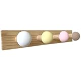 Luxshiny Kleiderhakenleiste 4 Haken Wandmontage Makaronfarben Wandaufhänger für Jacken Mäntel Hüte Haushalt