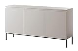 Selsey Kommode Schrank Aufbewahrungsschrank 150 cm 3 Türen 6 Fächer Taupe Schwarze Beine Bemmi