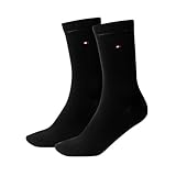 TOMMY HILFIGER Damensocken Doppelpack schwarz Größe 39-42