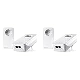 devolo Magic 2 WiFi 6 Starter Kit, WLAN Powerline Adapter & Magic 2 WiFi next Starter Kit, WLAN Powerline Adapter -bis 2.400 Mbit/s, Mesh WLAN, WLAN Steckdose, 2x Gigabit LAN Anschluss, dLAN 2.0, weiß