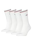 Tommy Hilfiger Lifestyle Crew Socken/lange Tennissocken für Damen & Herren 4-er Pack, Farbe:Weiss, Socken & Strümpfe:39-42