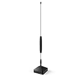 Hama Zimmerantenne für Fernseher und Radio (passive Stabantenne, omnidirektional, für DAB, DAB+, DVB-T, DVB-T2, für TV, USB) schwarz