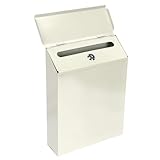 NIYANGLE Europäischer Wandbriefkasten Schloss Dekorativer Postkasten für Briefe und Zeitungen Abschließbarer Privater Briefkasten im Landhausstil Einfach zu Montieren Langlebig Cremeweiß