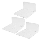 ARTIBETTER 3 Stück Kleine Acryl Wandhalterung Transparent für Sicherheitskameras und Lautsprecher Stabile Wandbefestigung Schwebendes Wandregal zur Platzsparenden Medienablage