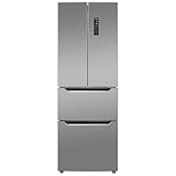 Bomann® Kühlschrank mit Gefrierfach | No-Frost Gefrierteil | 186cm Kühlschrank | 39dB | Kühl Gefrierkombination mit MultiAirflow | 320L | Kühl Gefrierkombination No-Frost | KG 7361 inox