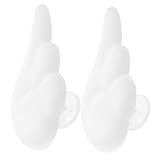VANZACK 2 Stück Miniatur Engelsflügel Helm Dekoration Weiß Langlebige Vielseitige Helm Bekleidungsapplikation für Motorrad Fahrrad Skifahren und Feenkostüm Zubehör