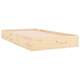 vidaXL Massivholzbett Einzelbett Bettgestell Bettrahmen Lattenrost Schlafzimmerbett Bett Holzbett Schlafzimmermöbel Kiefer 90x200cm