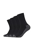 Camano Unisex Sportsocken Atmungsaktiv Bequem Perfekte Passform Tennissocken Verstärkt Herren und Damen pro tex 4er Pack 39/42 black