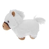 Supvox Chinesisches Neujahrs Maskottchen Weiches Weißes Stofftier für Heim und Bürodeko