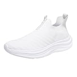 Gepolsterte Laufschuhe für Herren, Slip-On-Sneaker, atmungsaktive Laufschuhe mit weicher Sohle, Training, Freizeit, Fitnessstudio, athletisch, Fitness, Sneaker, leicht, Joggen, Sneaker, bequeme