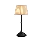 Nachttischlampe Tischleuchte Metall Nachttisch Dekorative Stoff Kleine Tischlampe Couchtisch Wohnzimmer Schreibtischlampe Schwarz Tischleuchte für Schlafzimmer