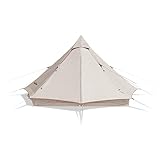 Naturehike Brighten 6.4 Baumwoll Zelt Pyramidenzelt Mehrpersonen-Familienglamping (Treibsand Gold)