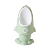 FUNOMOCYA Verstellbarer Rocket form Urinal für Jungen Cartoon design Langlebiger Sicherer Toilettentrainer Leicht zu Reinigen Fördert Selbstständiges Wasserlassen bei Kleinkindern Hellgrün