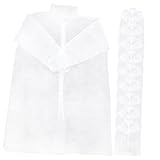 BESPORTBLE 10 Stück Laborkittel aus Vliesstoff Weiß Männer für Frauen einmalkittel einwegschutzanzüge smock schutzkittel overalls Wissenschaftlicher Laborkittel langärmlige Arbeitskleidung