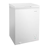 Comfee RCC102WH2EU(E) Freistehender Gefrierschrank, 99 l, umwandelbar zu Gefrierschrank/Kühlschrank, Inverter, 4 Sterne, Garagengeeignet, Weiß [Energieklasse E]