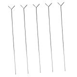 Anneome 5 Stück Teiliges Y Förmiges Angelruten Erdspieß Stativ aus Robustem Material Einfacher Angelrutenhalter für Angler Tragbares Angelzubehör Praktischer Bodenstecker für Freihändiges