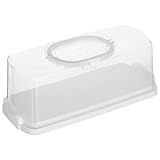 Toyvian Wiederverwendbarer Rechteckiger Kuchenträger aus Pp mit Luftdichtem Deckel und Griff Tragbare Brotdose für Picknick Snacks und Kuchenaufbewahrung