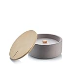 Betonfeuer® Suma - Das Original | Das Feuer, das für Immer brennt | Kerzenfresser mit Dauerdocht | Wachsfresser aus Beton | Handarbeit 'Made in Germany' | Größe M (⌀14 x 6,5 cm)