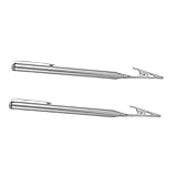 ELAYARD 2 Stück Verstellbare Edelstahl Teleskop Krokodilklemme Handlicher Schildhalter mit Ausziehbarem Haltearm für Wegweiser Willkommensschilder und Werbetafeln