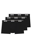 BOSS Hugo Herren Trunk 3p Co/EL Boxershorts, New - Black1, L