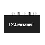 Aribrnten SDI-Splitter, digital, 1 x 4, Multimedia-Splitter, SDI-Verlängerungsadapter mit 1080P-Video, für Projektoren, EU-Monitorstecker, einfach zu bedienen