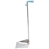 PAMINGONO Edelstahl Kehrschaufel mit Langem Griff Bodennahe Müllschaufel für Haushaltsreinigung Rostfreie Kehrhilfe für Enge Ecken und Bodenpflege Zufällige Farbe Zufällige Farbe