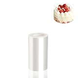 Wlztea Tortenrandfolie, 8cmx10m Acetat Kuchenstreifen, Frost Form, Transparent Acetat Rolle, Acetat Folie für Tortendeko Schokolade Kuchen Dessertringe Mousse (8cm)