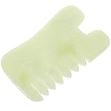 MUCKLILY Massagekamm aus Natürlichem Jade Massageplatte für Gesicht und Körper Sanftes Schabemassagegerät für Nacken und Rückenpflege Hautfreundlich und Multifunktional