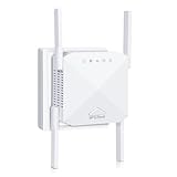 WLAN Verstärker 1200Mbit/s WiFi Repeater,Dualband 5GHz & 2.4GHz WLAN Repeater mit WPS,WiFi Internet Verstärker Kompatibel Allen WLAN Geräten,WiFi Range Extender Mit LAN/WAN Port