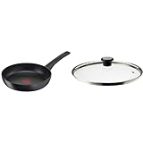 Tefal G26004 Ultimate On Bratpfanne | 24 cm & Glasdeckel 28 cm, Edelstahlfassung, Spülmaschinenfest, Dampfventil, Thermokunststoffgriff, 28097712