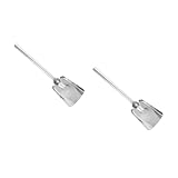 UKCOCO 2 Stück Multi Functional Kohlen und Ascheschaufel mit Langem Griff Robuste Schaufel für Kaminöfen Grill und Bbq Langlebig und Leicht für Haushalt und Außenbereich