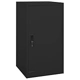 Rantry Sattelschrank Schwarz 53x53x105 cm Stahl Sattelhalter Model339605